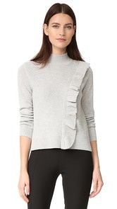 Rebecca Taylor Diagonal Ruffle Sweater