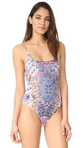 Red Carter Ciao Bella Side Cutout Maillot