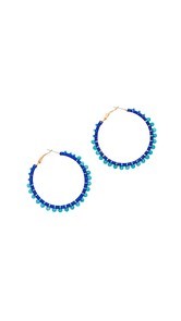 Rebecca Minkoff Thread Wrapped Hoop Earrings