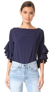 See by Chloe Ruffle Sleeve Pullover