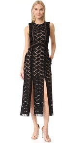 Self Portrait Cutwork Midi Dress