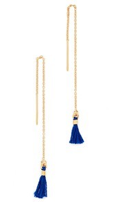 Shashi Thread Tassel Earrings