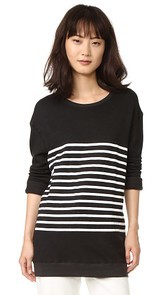 SUNDRY Stripes Pullover Sweatshirt