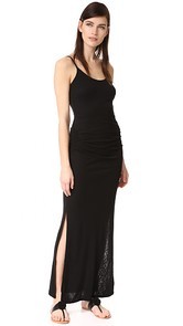 Three Dots Shirred Maxi Dress