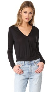 The Hours Deep V Long Sleeve Top