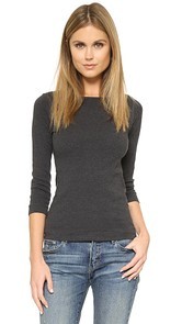 Three Dots 3/4 Sleeve British Tee