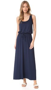 Three Dots Drawstring Maxi Tank Dress