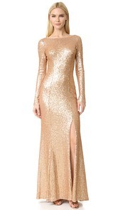 Theia Giselle Bateau Sequin Gown