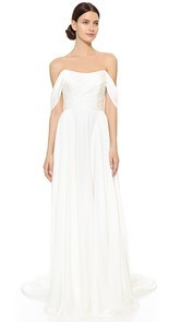 Theia Delphine Off Shoulder Gown