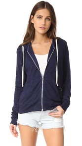SUNDRY Parisian Love Affair Zip Hoodie