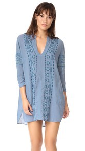 SUNDRY Tunic with Embroidery