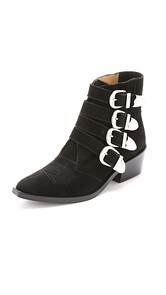 Toga Pulla Buckled Suede Booties