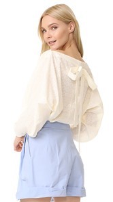 Vika Gazinskaya Eyelet Blouse