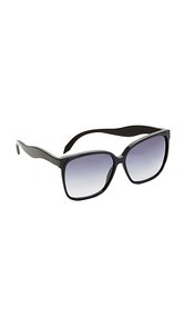 Victoria Beckham Fine Square Wave Sunglasses