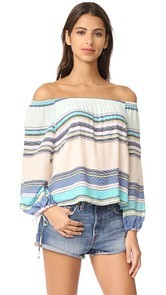 Wildfox Alyssa Coscarelli Boardwalk Stripe Marietta Top