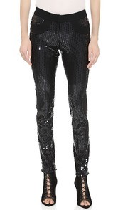 Vera Wang Collection Sequined Skinny Pants