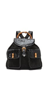 What Goes Around Comes Around Gucci Croc Bamboo Backpack