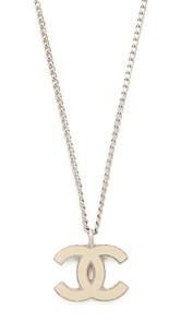 What Goes Around Comes Around Chanel Enamel CC Necklace (Previously Owned)