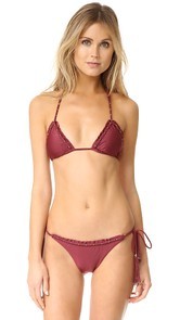 ViX Swimwear Burgundy Triangle Bikini Top