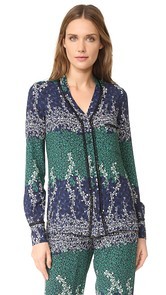 Yigal Azrouel Trellis Printed Blouse