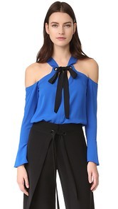 Yigal Azrouel Lace Tie Detail Blouse