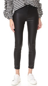 Blank Denim The Principle Mid Rise Vegan Leather Skinny Pants