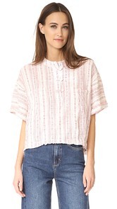 Derek Lam 10 Crosby Collarless Henley Shirt