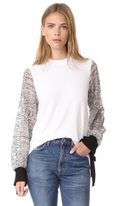 Clu Embroidered Sleeve Pullover