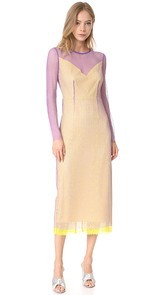 Diane von Furstenberg L/S Crewneck Two Layered Dress