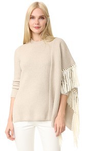 EDUN Fringe Oversized Sweater