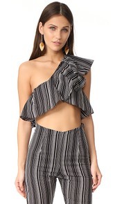 For Love & Lemons Stripe Crop Top