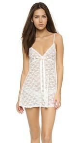 Hanky Panky Peek-a-Boo Lace Baby Doll with G-String