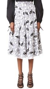 Holly Fulton Embroidered and Printed Organza Skirt