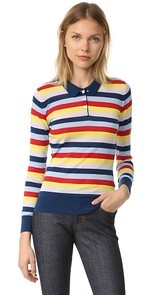 Holly Fulton Wide Stripe Polo Shirt