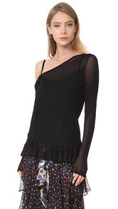 Jason Wu Asymmetrical Ruffle Top