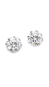 Kenneth Jay Lane Round CZ Stud Earrings