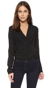 LAGENCE Gia Snap Back Blouse