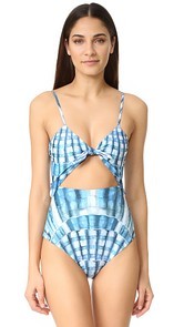 Mara Hoffman Tie Front Swimsuit