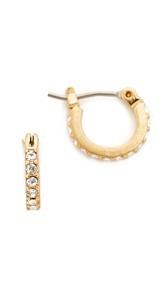 Madewell Delicate Pave Hoop Earrings