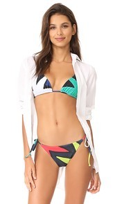 Mara Hoffman Superstar String Bikini Top