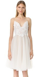 Monique Lhuillier Kylie V Neck Dress