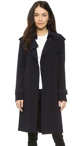Norma Kamali Kamali Kulture Double Breasted Trench Coat