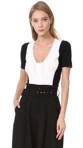 Narciso Rodriguez 3/4 Sleeve Knit Top