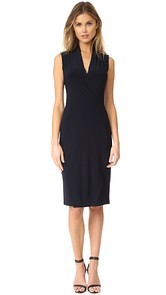 Norma Kamali Sleeveless Side Drape Dress