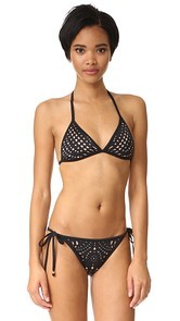 PilyQ Laser Triangle Bikini Top