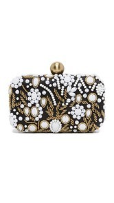 Santi Bead Embroidered Box Clutch