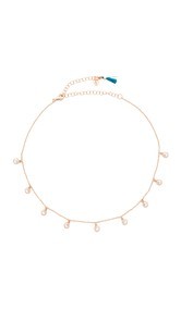 Shashi Solitaire Drop Choker Necklace