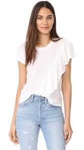 Splendid Vintage Whisper Ruffle Front Tee