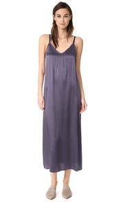 Vince Pleat Neck Slip Dress