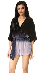 Young Fabulous &amp; Broke Besos Velvet Romper